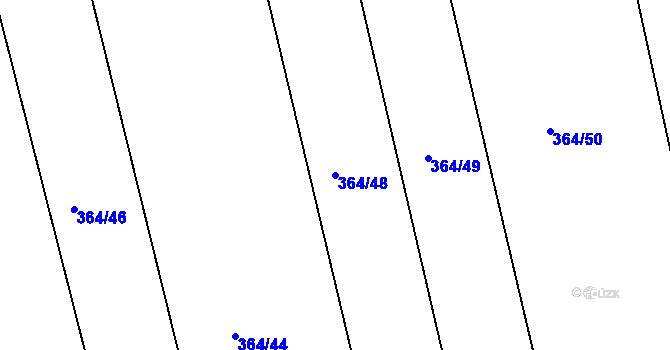 Parcela st. 364/48 v KÚ Stéblová, Katastrální mapa