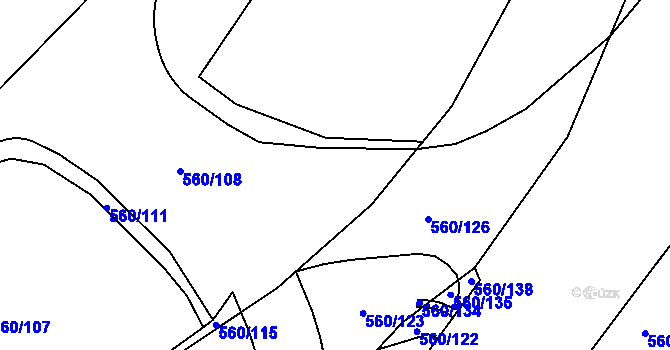 Parcela st. 560/119 v KÚ Stéblová, Katastrální mapa