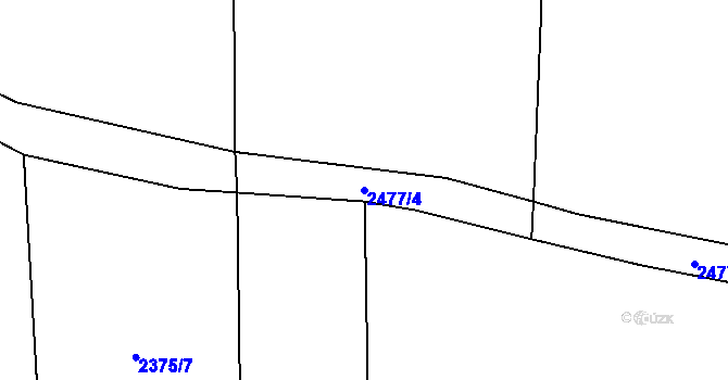 Parcela st. 2477/4 v KÚ Stebno u Petrohradu, Katastrální mapa