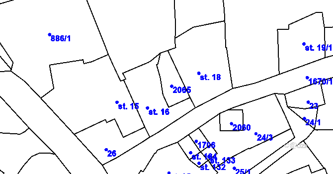 Parcela st. 17 v KÚ Stebno u Dubic, Katastrální mapa