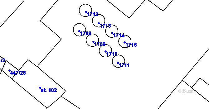 Parcela st. 106 v KÚ Stebno u Dubic, Katastrální mapa