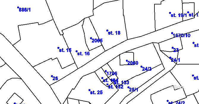Parcela st. 25/4 v KÚ Stebno u Dubic, Katastrální mapa