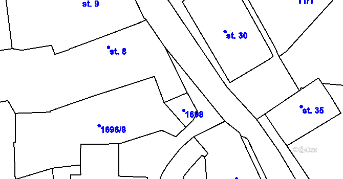 Parcela st. 62/2 v KÚ Stebno u Dubic, Katastrální mapa