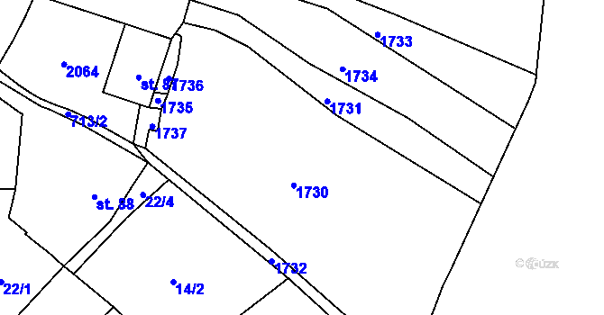 Parcela st. 778 v KÚ Stebno u Dubic, Katastrální mapa