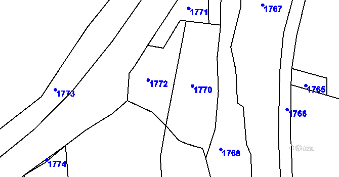 Parcela st. 872/2 v KÚ Stebno u Dubic, Katastrální mapa