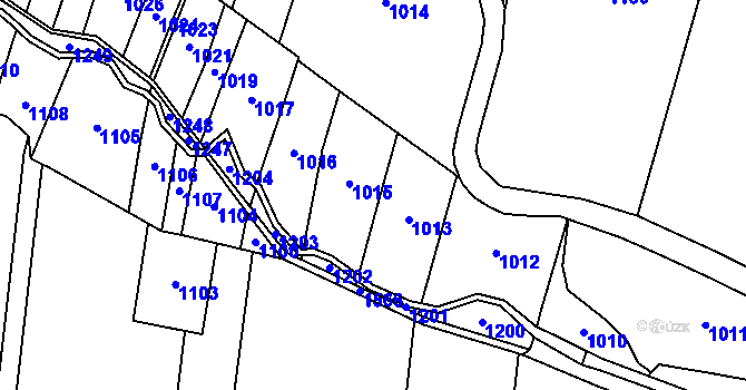 Parcela st. 672 v KÚ Stěbořice, Katastrální mapa