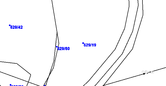 Parcela st. 529/19 v KÚ Stěžov, Katastrální mapa