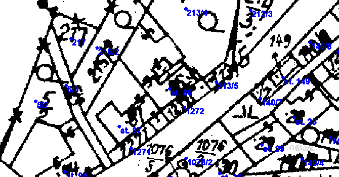 Parcela st. 86 v KÚ Stínava, Katastrální mapa