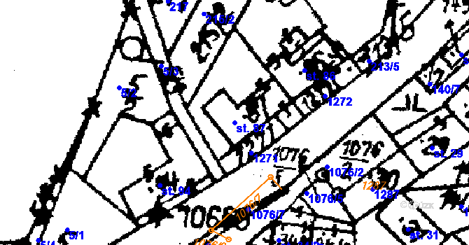 Parcela st. 87 v KÚ Stínava, Katastrální mapa