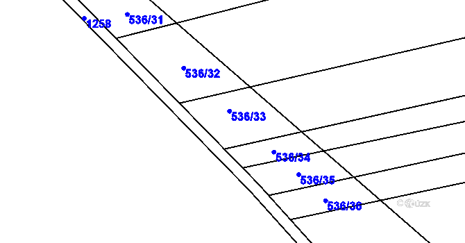 Parcela st. 536/2 v KÚ Stínava, Katastrální mapa