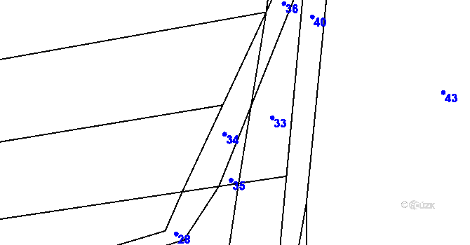 Parcela st. 968/89 v KÚ Stínava, Katastrální mapa