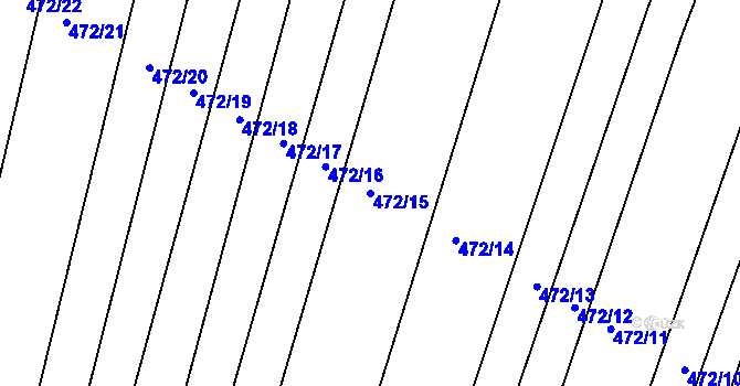 Parcela st. 472/15 v KÚ Stínava, Katastrální mapa