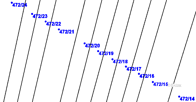 Parcela st. 472/19 v KÚ Stínava, Katastrální mapa