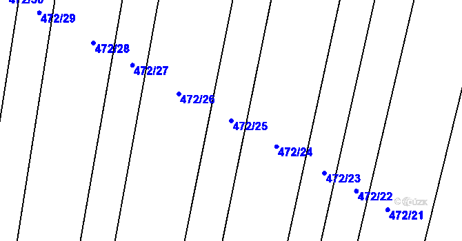 Parcela st. 472/25 v KÚ Stínava, Katastrální mapa