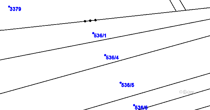 Parcela st. 536/4 v KÚ Stínava, Katastrální mapa