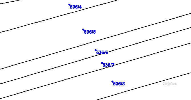 Parcela st. 536/6 v KÚ Stínava, Katastrální mapa