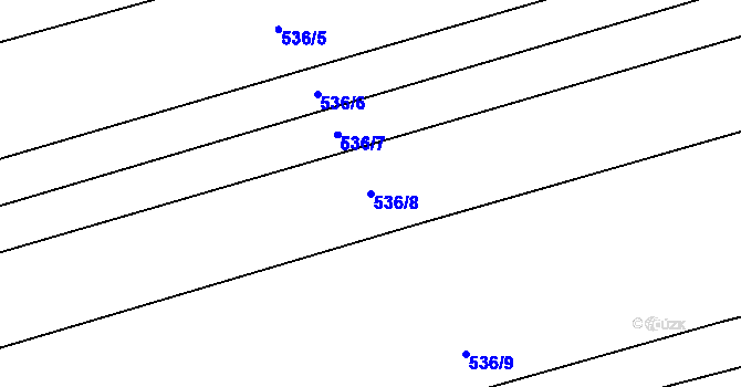 Parcela st. 536/8 v KÚ Stínava, Katastrální mapa
