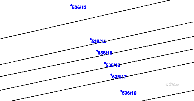 Parcela st. 536/15 v KÚ Stínava, Katastrální mapa
