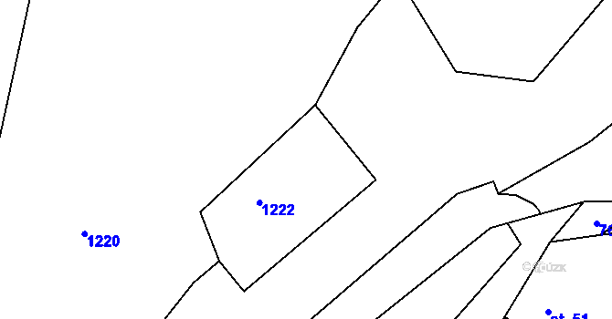 Parcela st. 692/6 v KÚ Lelov, Katastrální mapa