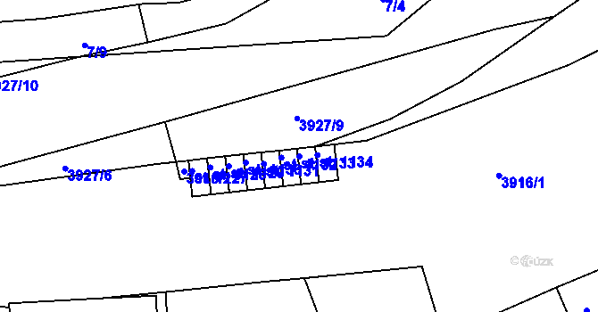 Parcela st. 1133 v KÚ Stod, Katastrální mapa