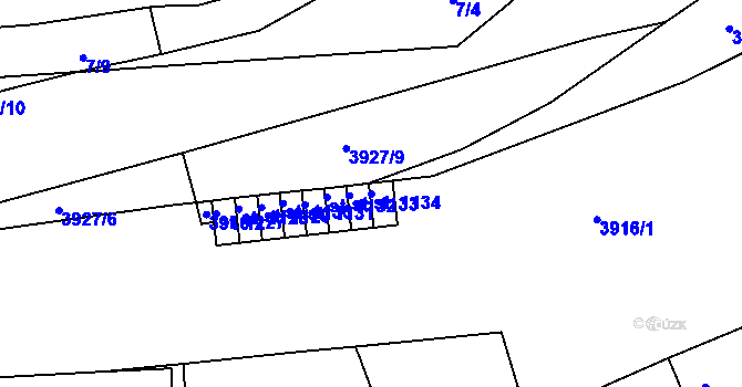 Parcela st. 1134 v KÚ Stod, Katastrální mapa