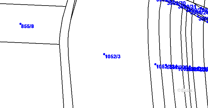 Parcela st. 1052/3 v KÚ Stod, Katastrální mapa