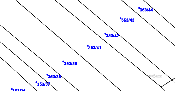 Parcela st. 353/41 v KÚ Stod, Katastrální mapa