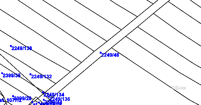 Parcela st. 2249/48 v KÚ Stod, Katastrální mapa