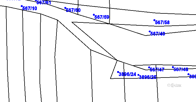 Parcela st. 491/104 v KÚ Stod, Katastrální mapa