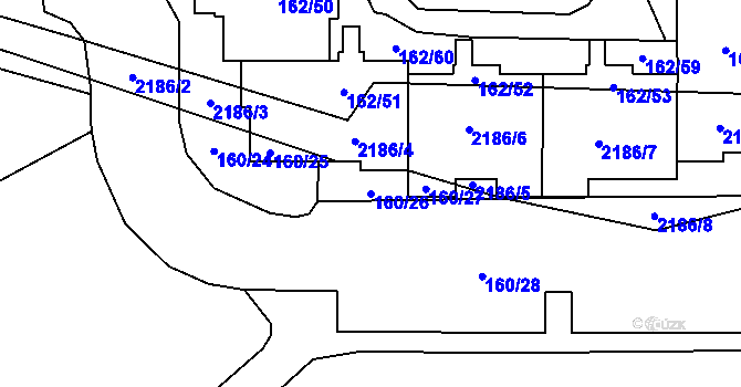 Parcela st. 160/26 v KÚ Stodůlky, Katastrální mapa
