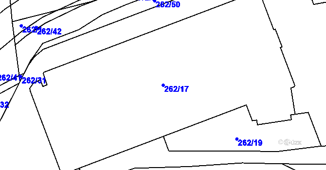 Parcela st. 262/17 v KÚ Stodůlky, Katastrální mapa