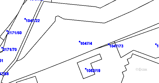 Parcela st. 1047/4 v KÚ Stodůlky, Katastrální mapa