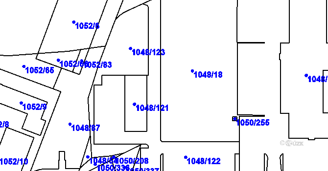 Parcela st. 1048/18 v KÚ Stodůlky, Katastrální mapa