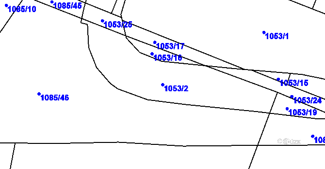 Parcela st. 1053/2 v KÚ Stodůlky, Katastrální mapa