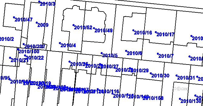 Parcela st. 2010/5 v KÚ Stodůlky, Katastrální mapa