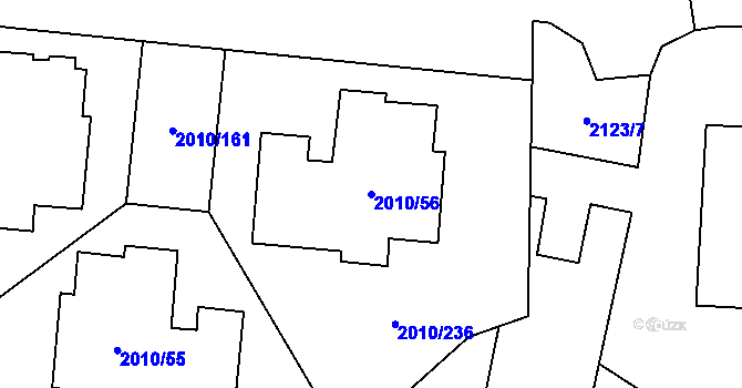 Parcela st. 2010/56 v KÚ Stodůlky, Katastrální mapa