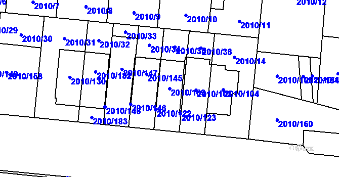 Parcela st. 2010/109 v KÚ Stodůlky, Katastrální mapa
