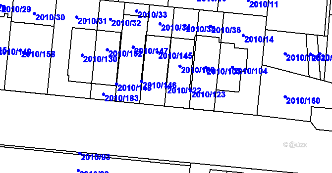 Parcela st. 2010/122 v KÚ Stodůlky, Katastrální mapa