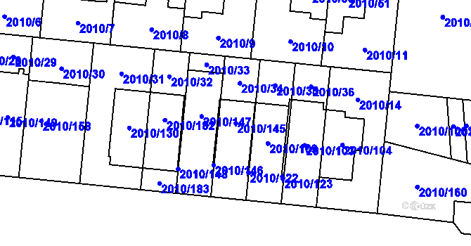 Parcela st. 2010/145 v KÚ Stodůlky, Katastrální mapa