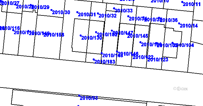 Parcela st. 2010/148 v KÚ Stodůlky, Katastrální mapa