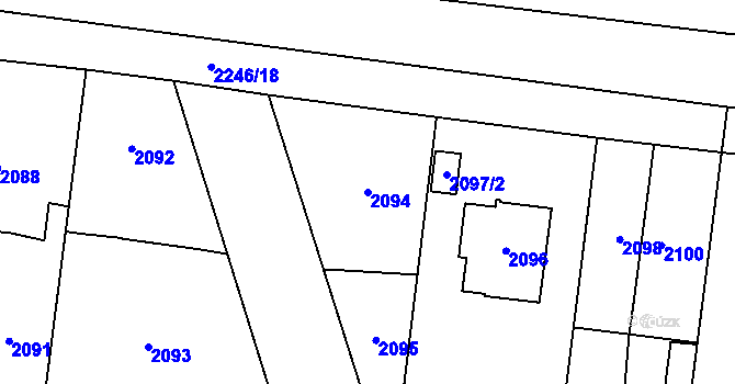 Parcela st. 2094 v KÚ Stodůlky, Katastrální mapa