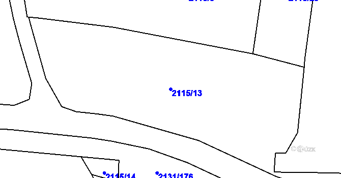Parcela st. 2115/13 v KÚ Stodůlky, Katastrální mapa