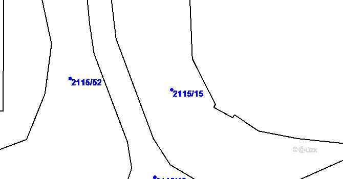 Parcela st. 2115/15 v KÚ Stodůlky, Katastrální mapa