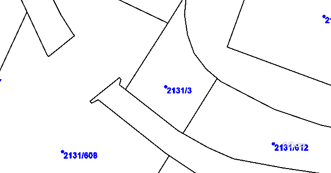 Parcela st. 2131/3 v KÚ Stodůlky, Katastrální mapa