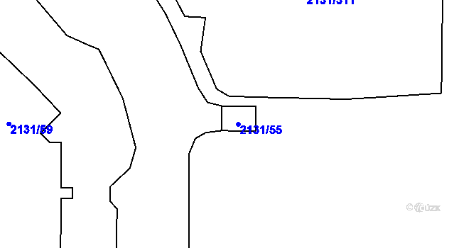 Parcela st. 2131/55 v KÚ Stodůlky, Katastrální mapa