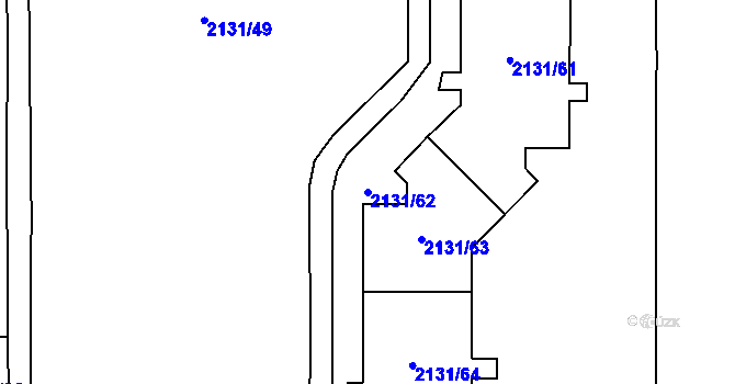 Parcela st. 2131/62 v KÚ Stodůlky, Katastrální mapa