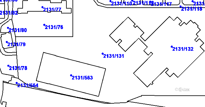 Parcela st. 2131/131 v KÚ Stodůlky, Katastrální mapa