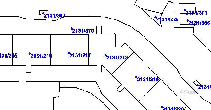Parcela st. 2131/218 v KÚ Stodůlky, Katastrální mapa