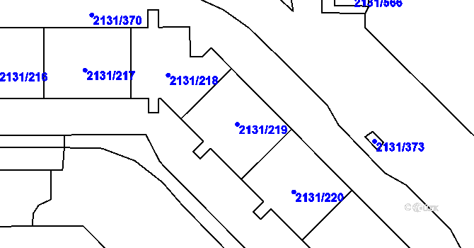 Parcela st. 2131/219 v KÚ Stodůlky, Katastrální mapa