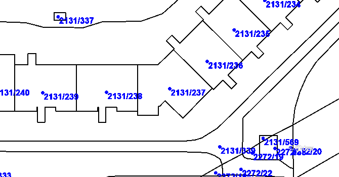 Parcela st. 2131/237 v KÚ Stodůlky, Katastrální mapa